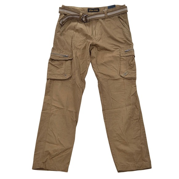 VTG Deadstock Blue Gear Premium Mens Tan Cargo Pants 36x31 NWT Skater Streetwear - Picture 1 of 9